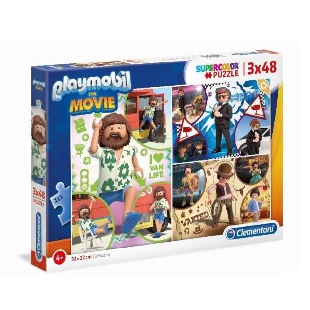 Clementoni Puzzle Playmobil the Movie 3 in1