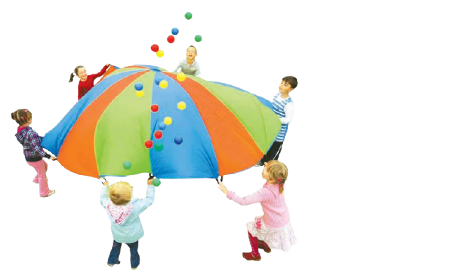 Regenbogen Parachute Spiel