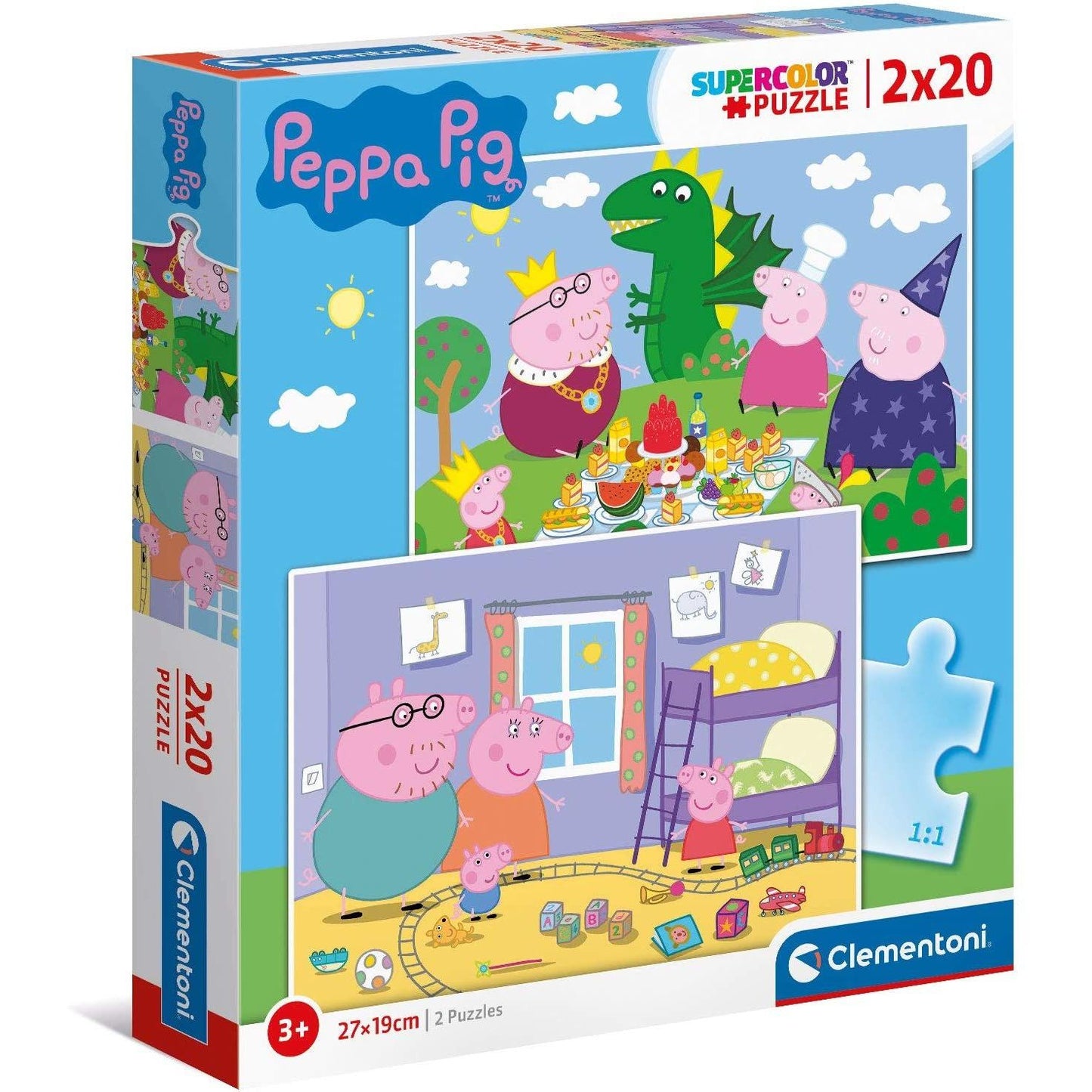 Clementoni Peppa Wutz - 2 x 20 Teile