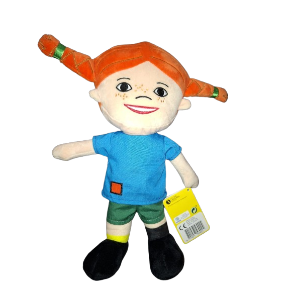 Pippi Langstrumpf Puppe – offizielle Astrid Lindgren Stoffpuppe, 30 cm