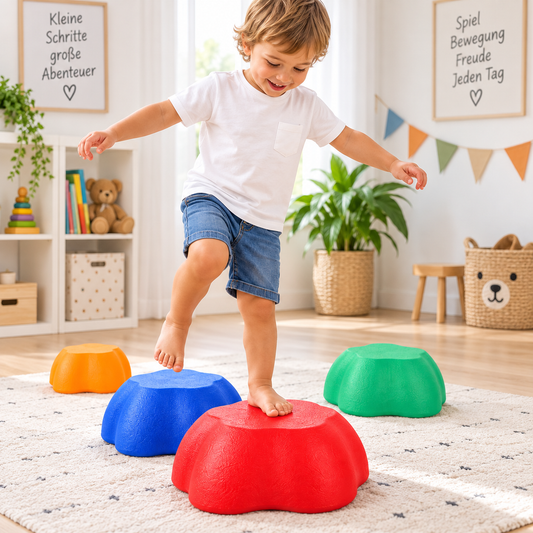 Vier Stapelsteine zum Balancieren für Kinder