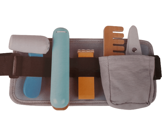 Friseur Set aus Holz mit Tasche