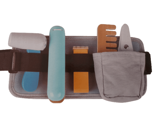 Friseur Set aus Holz mit Tasche