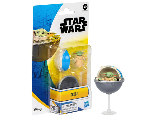 Star Wars Grogu Figur 2,5 cm – Epic Hero Series mit Hover Cradle | Hasbro