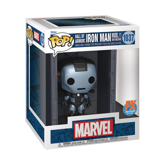 Funko POP! Deluxe Vinylfigur Hall of Armor Iron Man Model 11 War Machine PX Exclusive 9cm