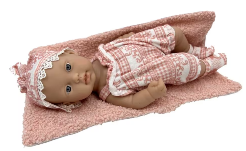 Babypuppe im Jumpsuit (30 cm)