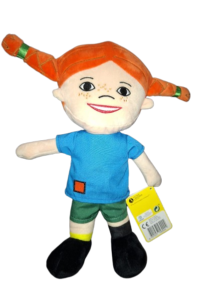 Pippi Langstrumpf Puppe – offizielle Astrid Lindgren Stoffpuppe, 30 cm
