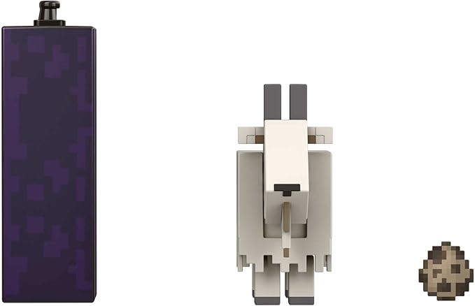 Minecraft Goat Action Figur 8,3 cm – Mit Zubehör & Build-a-Portal Teil | Sammlerfigur ab 6 Jahren
