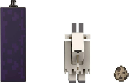 Minecraft Goat Action Figur 8,3 cm – Mit Zubehör & Build-a-Portal Teil | Sammlerfigur ab 6 Jahren