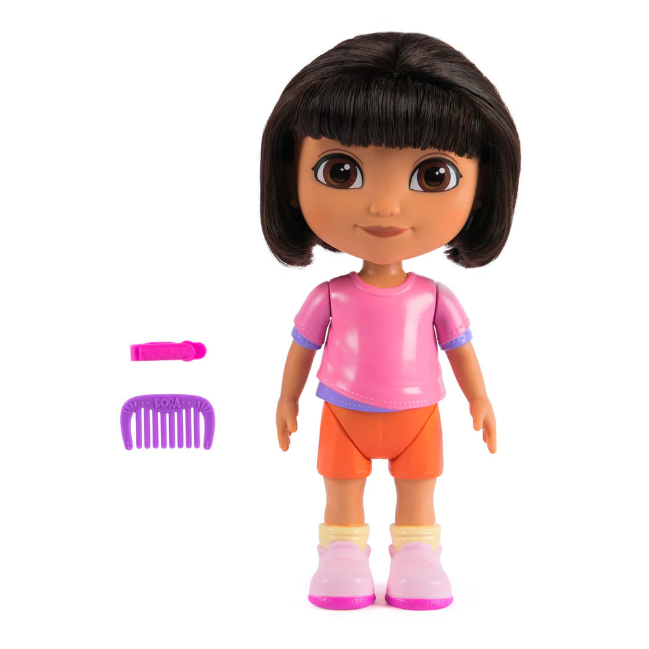 Dora Puppe 29 cm – Kleine Entdeckerin mit Zubehör | Spielpuppe für Kinder ab 3 Jahren