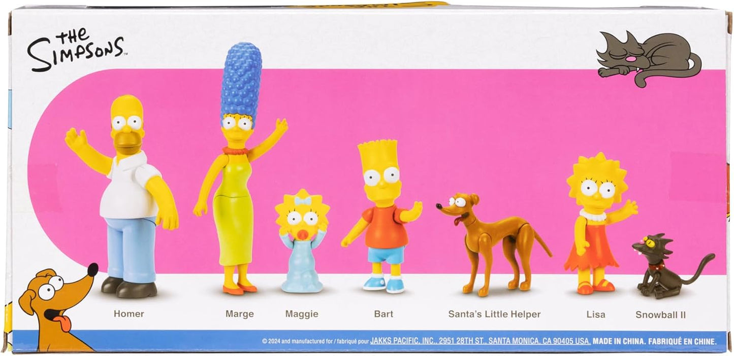 Die Simpsons Minifiguren 7er-Pack – 7 Sammelfiguren à 6 cm in Fensterbox
