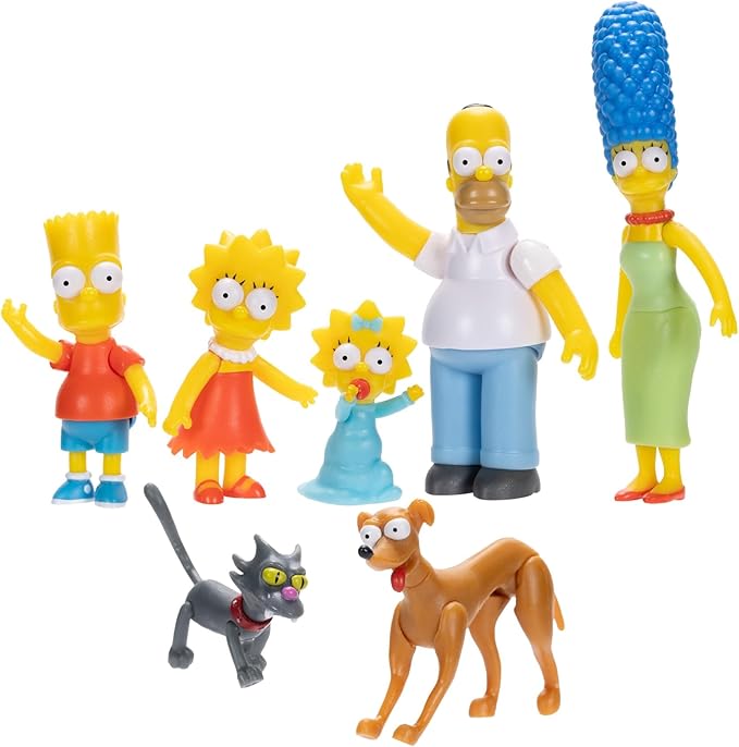 Die Simpsons Minifiguren 7er-Pack – 7 Sammelfiguren à 6 cm in Fensterbox