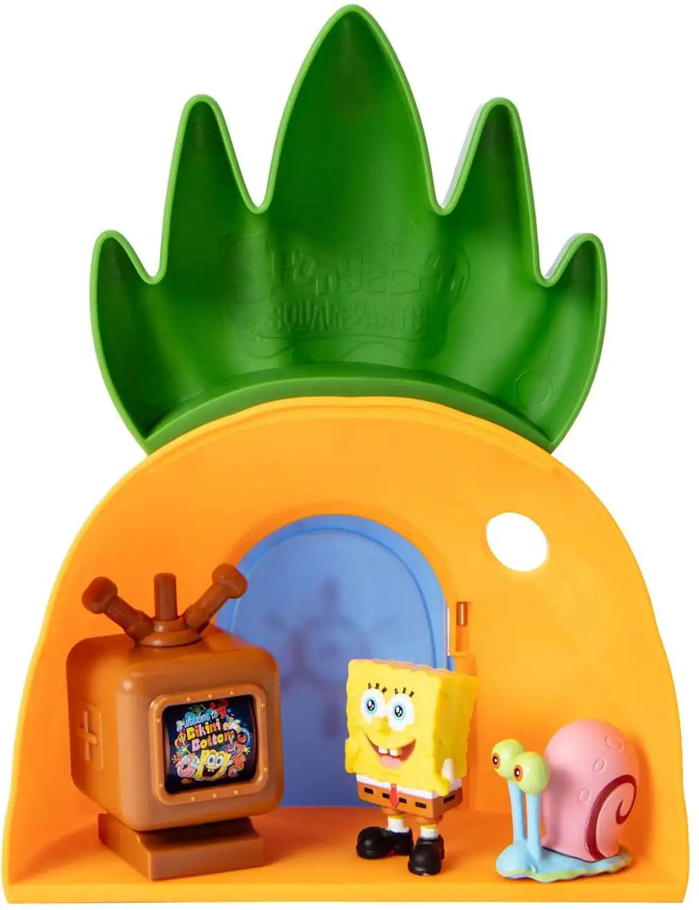 SpongeBob Schwammkopf Pineapple Lounge Mini Playset – mit SpongeBob & Gary Figuren (4 cm)