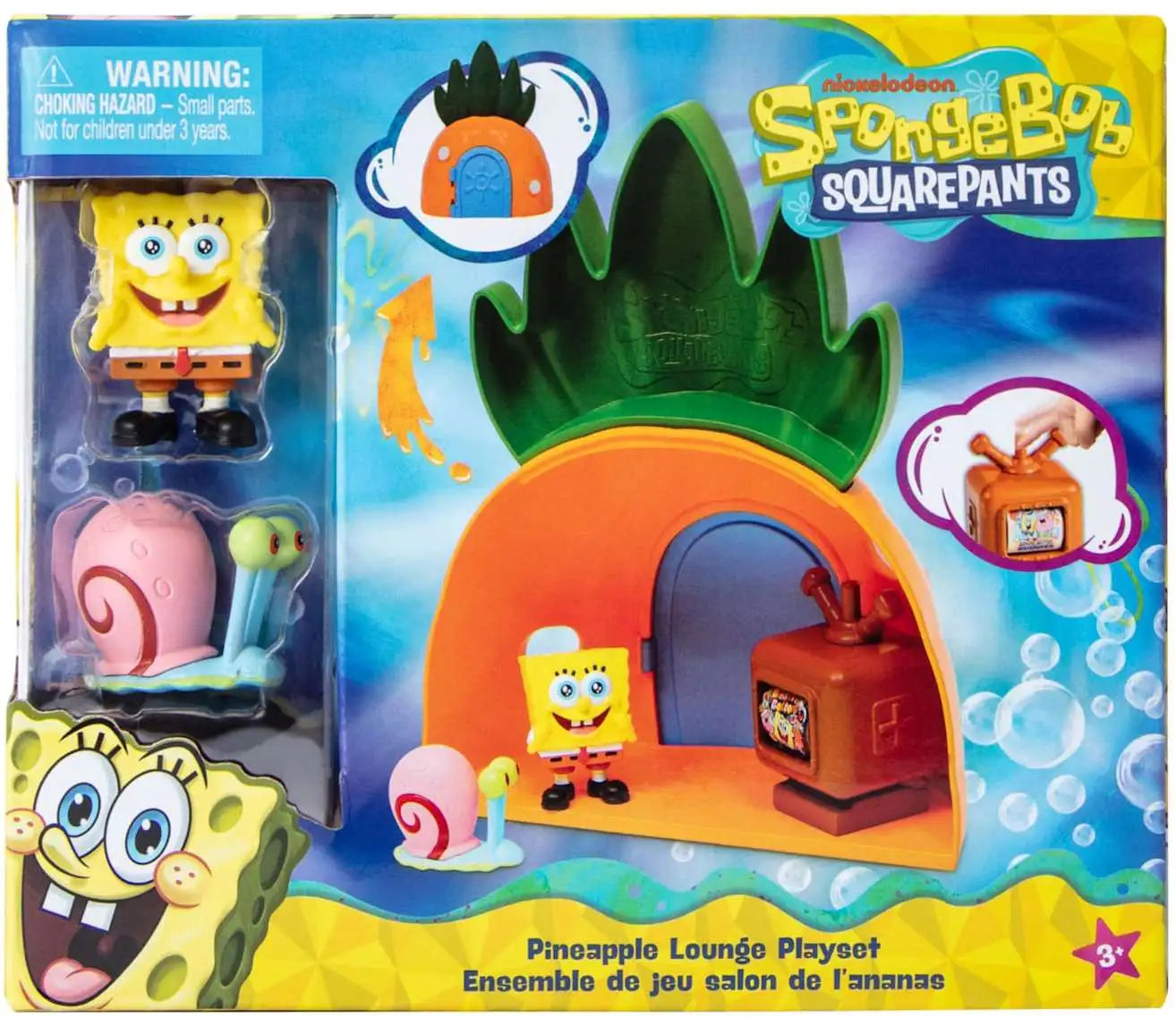 SpongeBob Schwammkopf Pineapple Lounge Mini Playset – mit SpongeBob & Gary Figuren (4 cm)