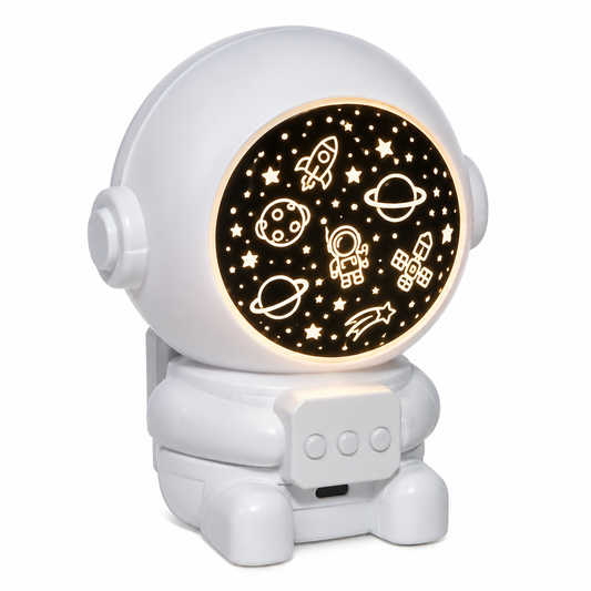 Astronaut Projektionslampe mit Farbwechsel und Weltraummotiven