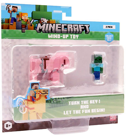 Minecraft Aufziehfiguren 2er-Pack – Überraschungsset mit 2 Figuren | Sammelfiguren ca. 6 cm