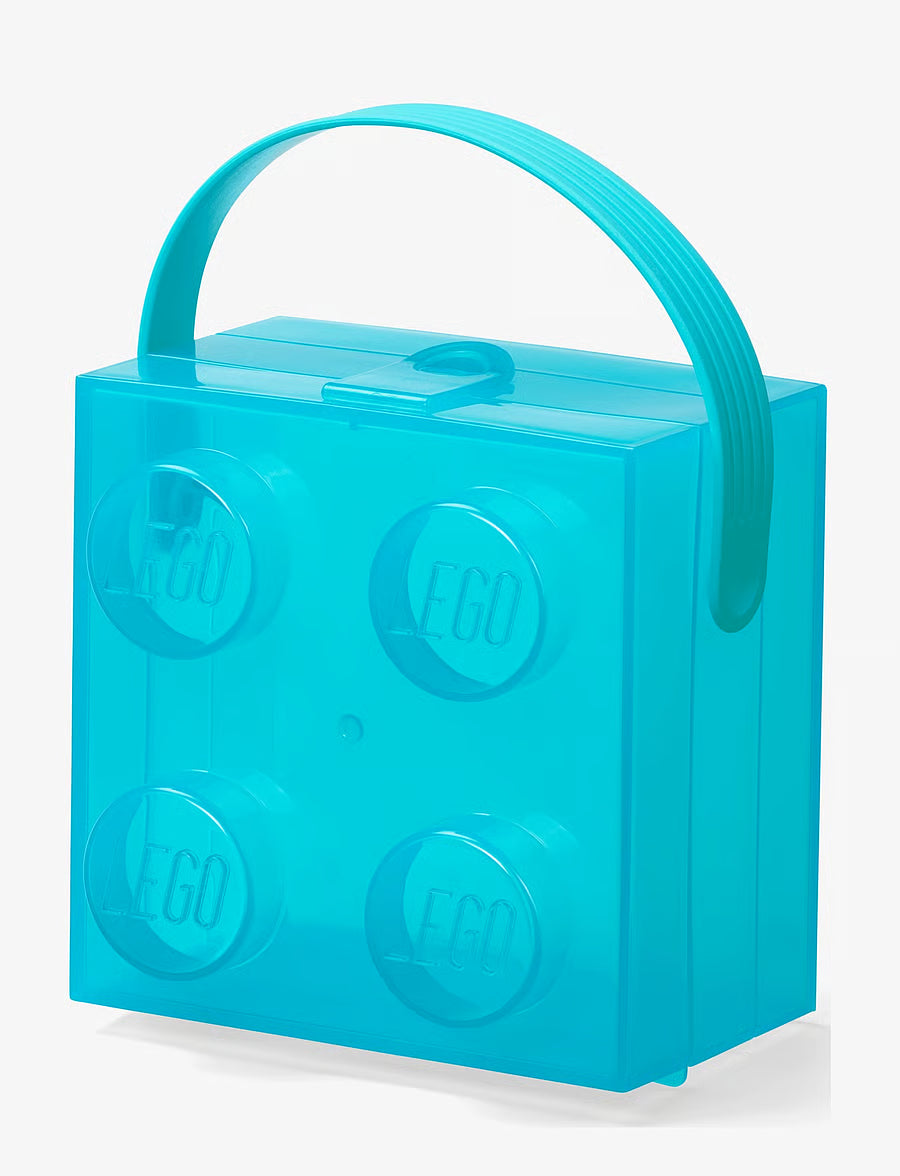 LEGO Lunchbox transparent blau mit Tragegriff, weitere Ansicht