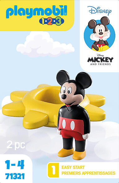 PLAYMOBIL 71321 – Disney: Mickys Drehsonne mit Rasselfunktion | 1.2.3 Spielzeug ab 18 Monaten
