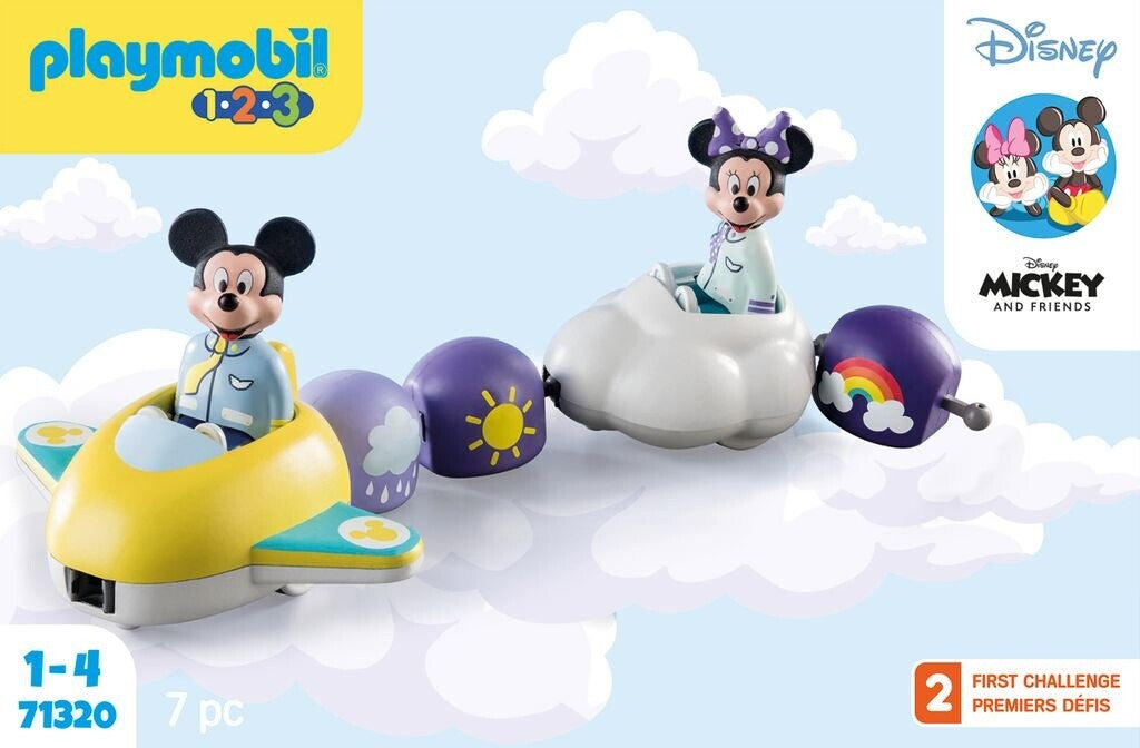 PLAYMOBIL 71320 – Disney: Mickys & Minnies Wolkenflug | 1.2.3 Set für Kleinkinder ab 18 Monaten