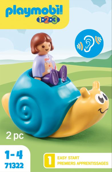 PLAYMOBIL 71322 – Schaukelschnecke mit Rasselfunktion | 1.2.3 Babyspielzeug ab 18 Monaten