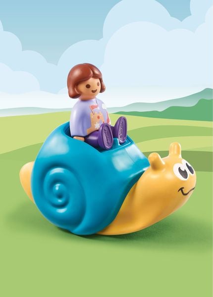 PLAYMOBIL 71322 – Schaukelschnecke mit Rasselfunktion | 1.2.3 Babyspielzeug ab 18 Monaten