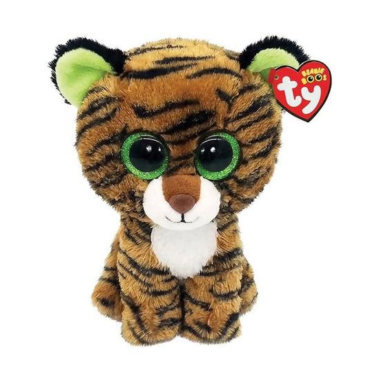TY Beanie Boos Tiggy Tiger – Kuscheltier mit Glitzeraugen | Weicher Plüsch-Tiger