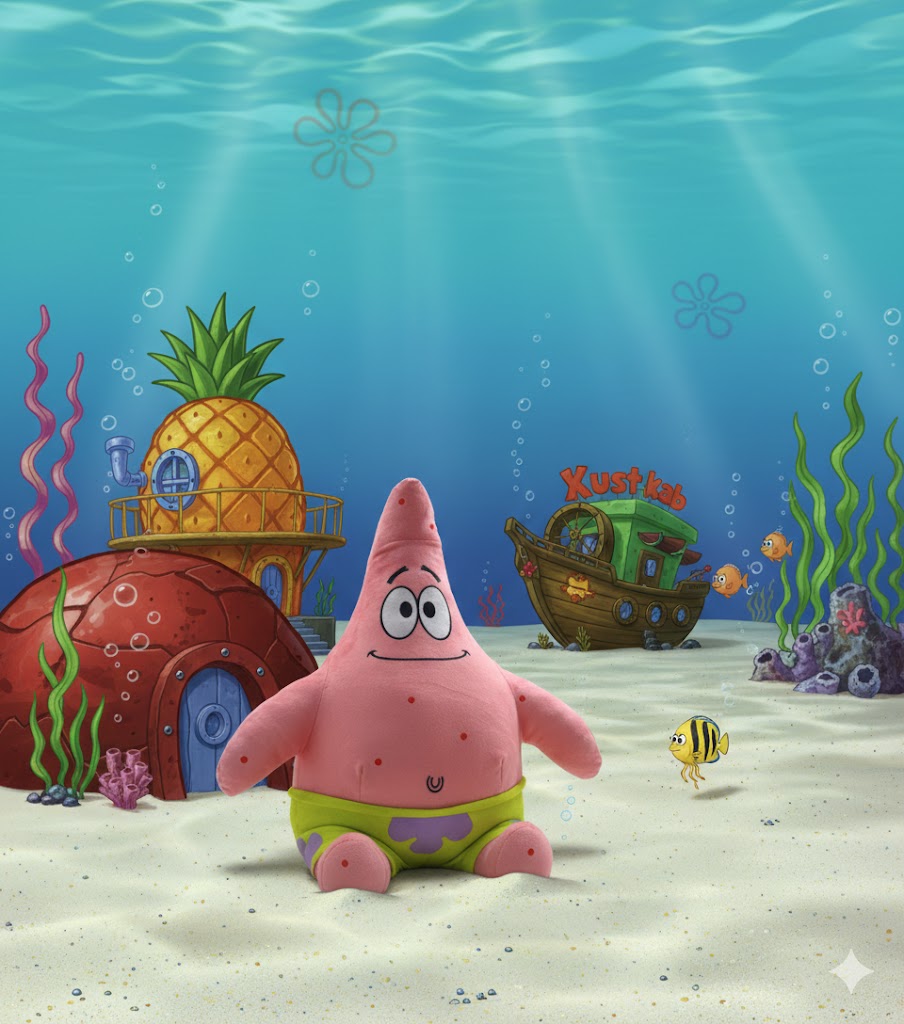 Großes Patrick Star Stofftier – 45 cm – Superweiche SpongeBob Plüschfigur